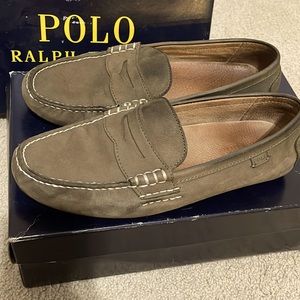 Men Polo Ralph Lauren Torngtn W NT-LU-OXF Brown Oiled Suede